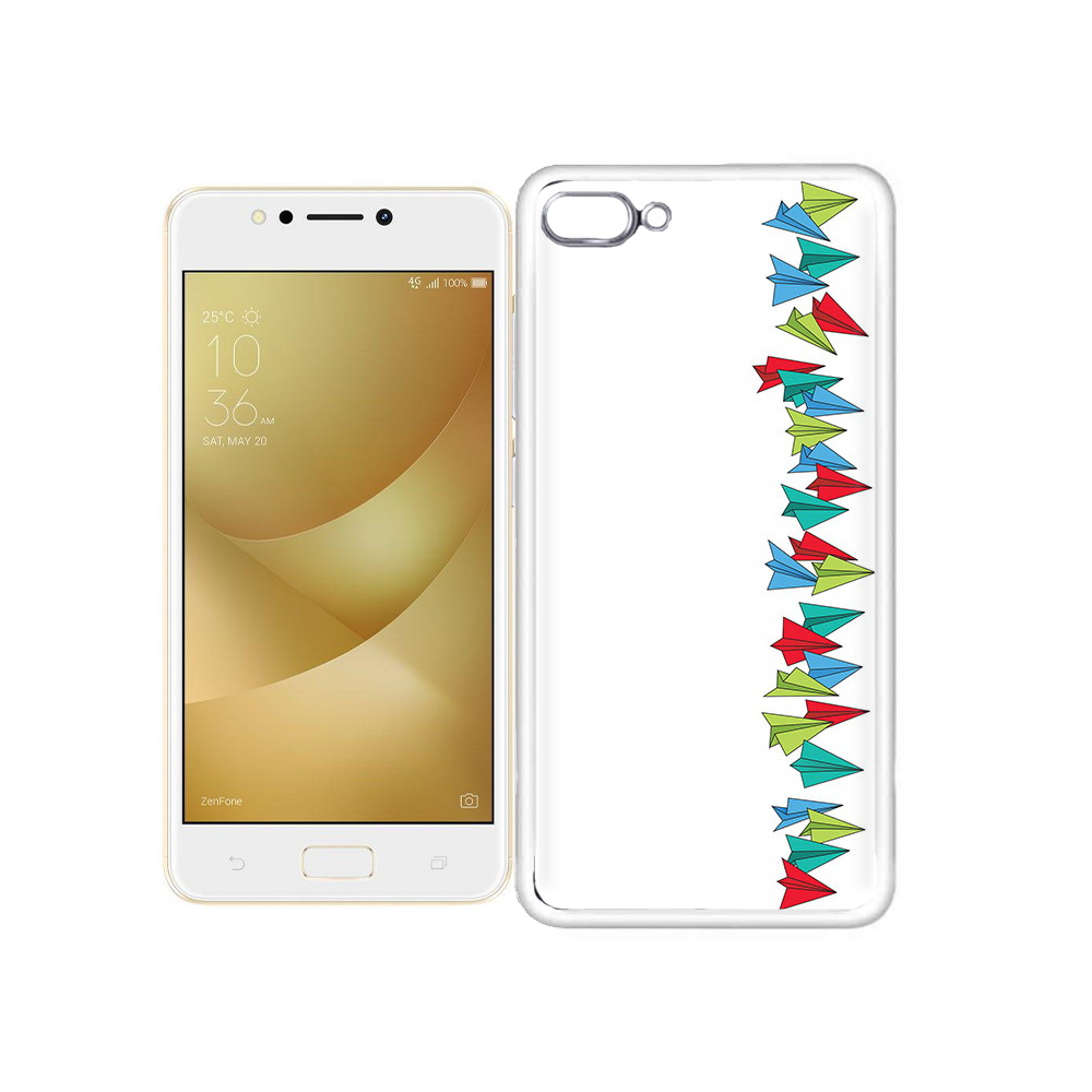 Чехол MyPads Tocco для Asus ZenFone 4 Max самолетики из листочков