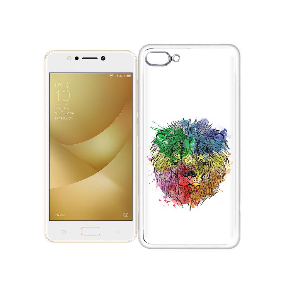 

Чехол MyPads Tocco для Asus ZenFone 4 Max разноцветный гордый лев, Прозрачный, Tocco