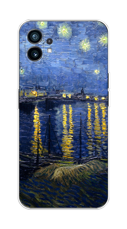 

Чехол на Nothing Phone (1) "Звездная ночь над Роной", Синий;желтый, 3300150-4
