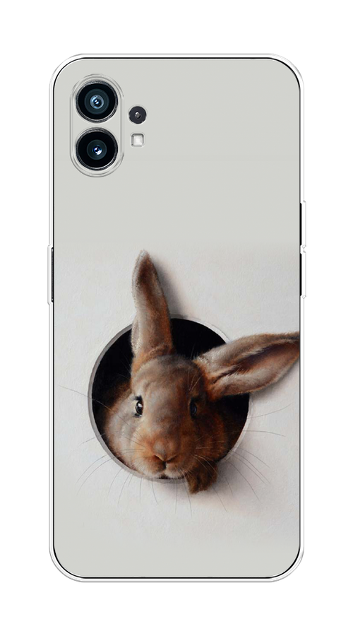 

Чехол на Nothing Phone (1) "Любопытный кролик", Серый;коричневый, 3300150-1