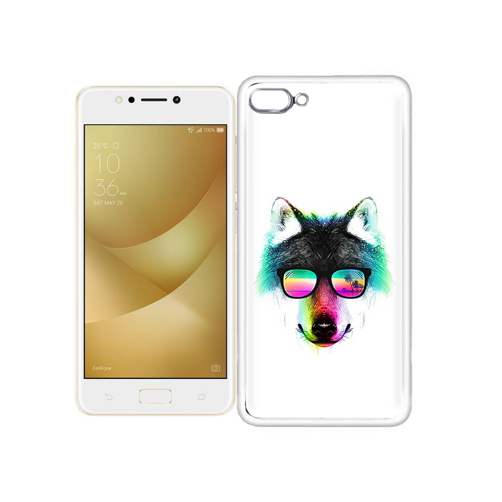 

Чехол MyPads Tocco для Asus ZenFone 4 Max радужный волк, Прозрачный, Tocco