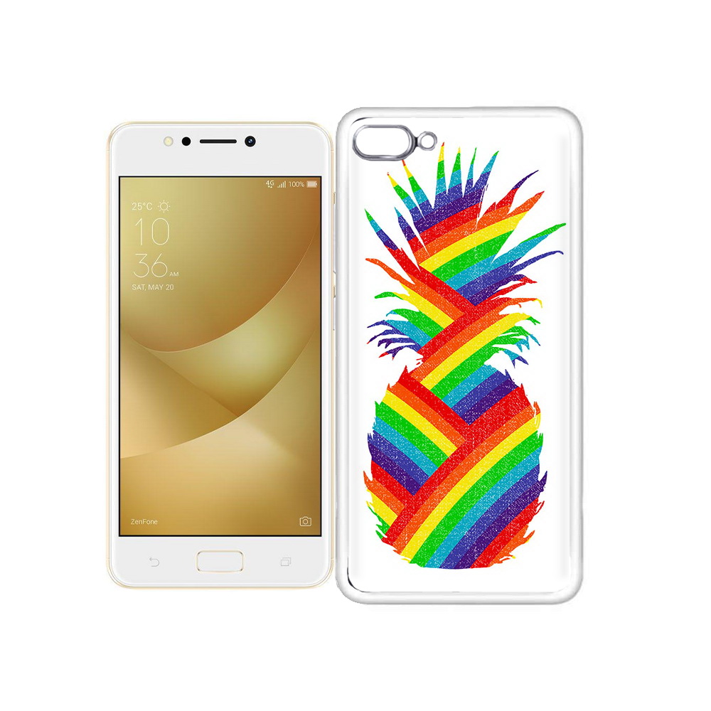 Чехол MyPads Tocco для Asus ZenFone 4 Max радужный ананас