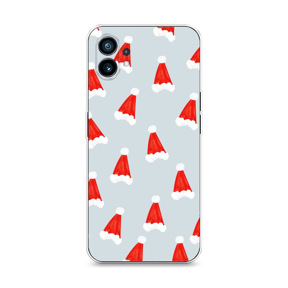 

Чехол на Nothing Phone (1) "Новогодние шапочки", Белый;красный;серый, 3300150-5