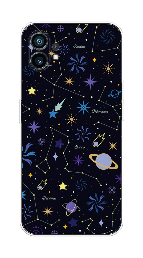 

Чехол на Nothing Phone (1) "Цветной космос", Желтый, 3300150-2