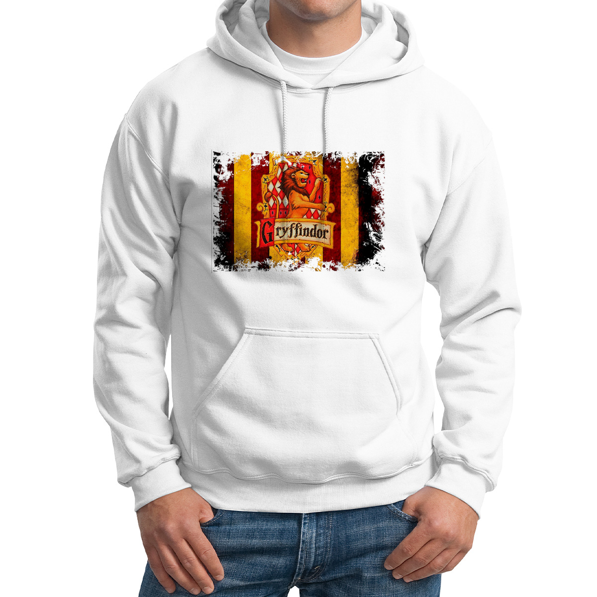 

Худи унисекс CoolPodarok Факультет Гриффиндор белое 42 RU, Белый, 2M042288