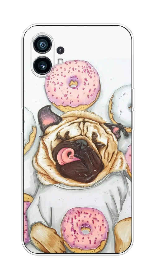 

Чехол на Nothing Phone (1) "Счастливый мопс", Розовый;бежевый;коричневый, 3300150-1