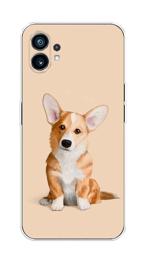 

Чехол на Nothing Phone (1) "Грустный Корги", Коричневый;бежевый, 3300150-1
