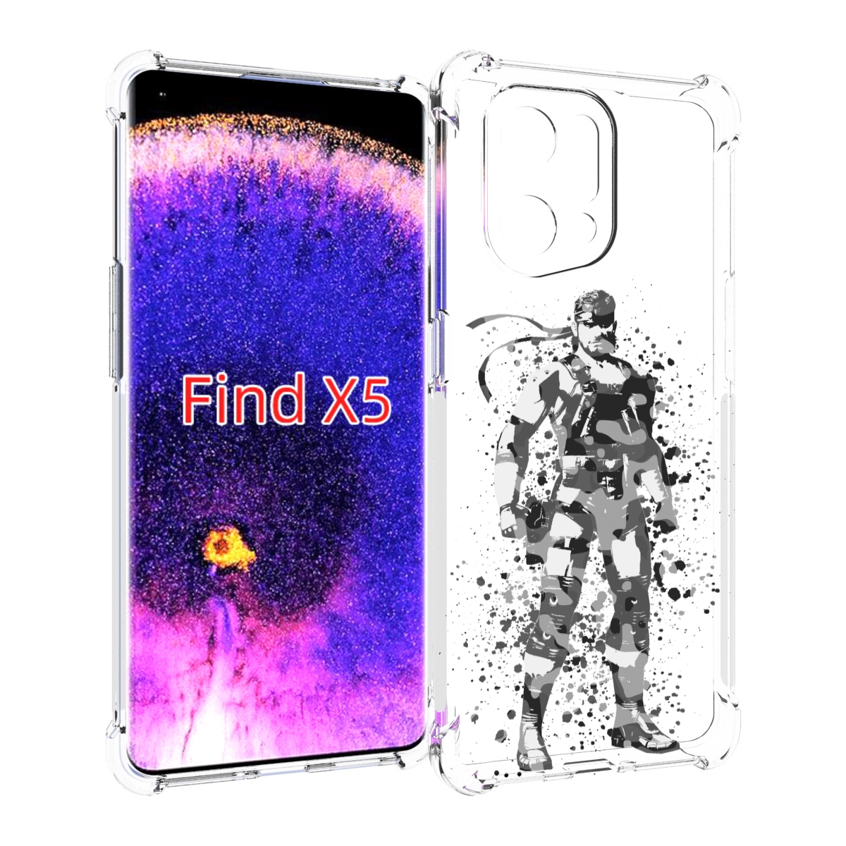 

Чехол MyPads Metal Gear Solid Snakes для Oppo Find X5, Прозрачный, Tocco