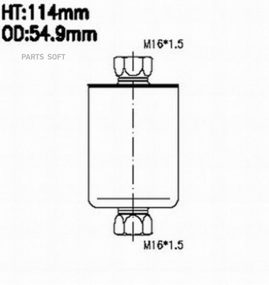

Fs481j_фильтр Топливный!Daewoo Espero/Nexia 1.5i-2.0 95>, Rover 200/400 1.4-2.0 90> JS Asa