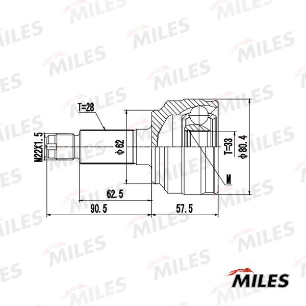 

Шрус Mazda 6 Ii/Atenza 2.0-2.5 07-12 Нар. Miles GA20658