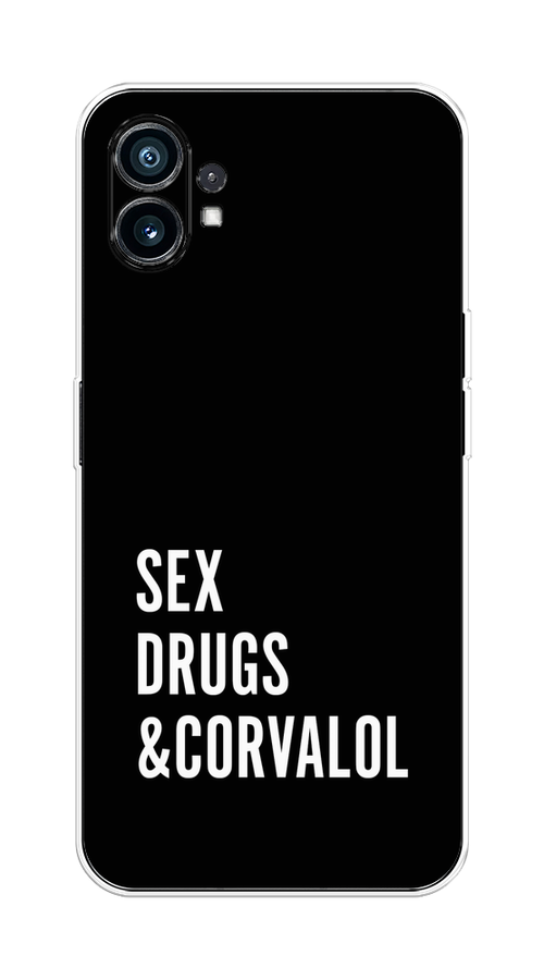 

Чехол на Nothing Phone (1) "Corvalol", Черный;серый;белый, 3300150-6