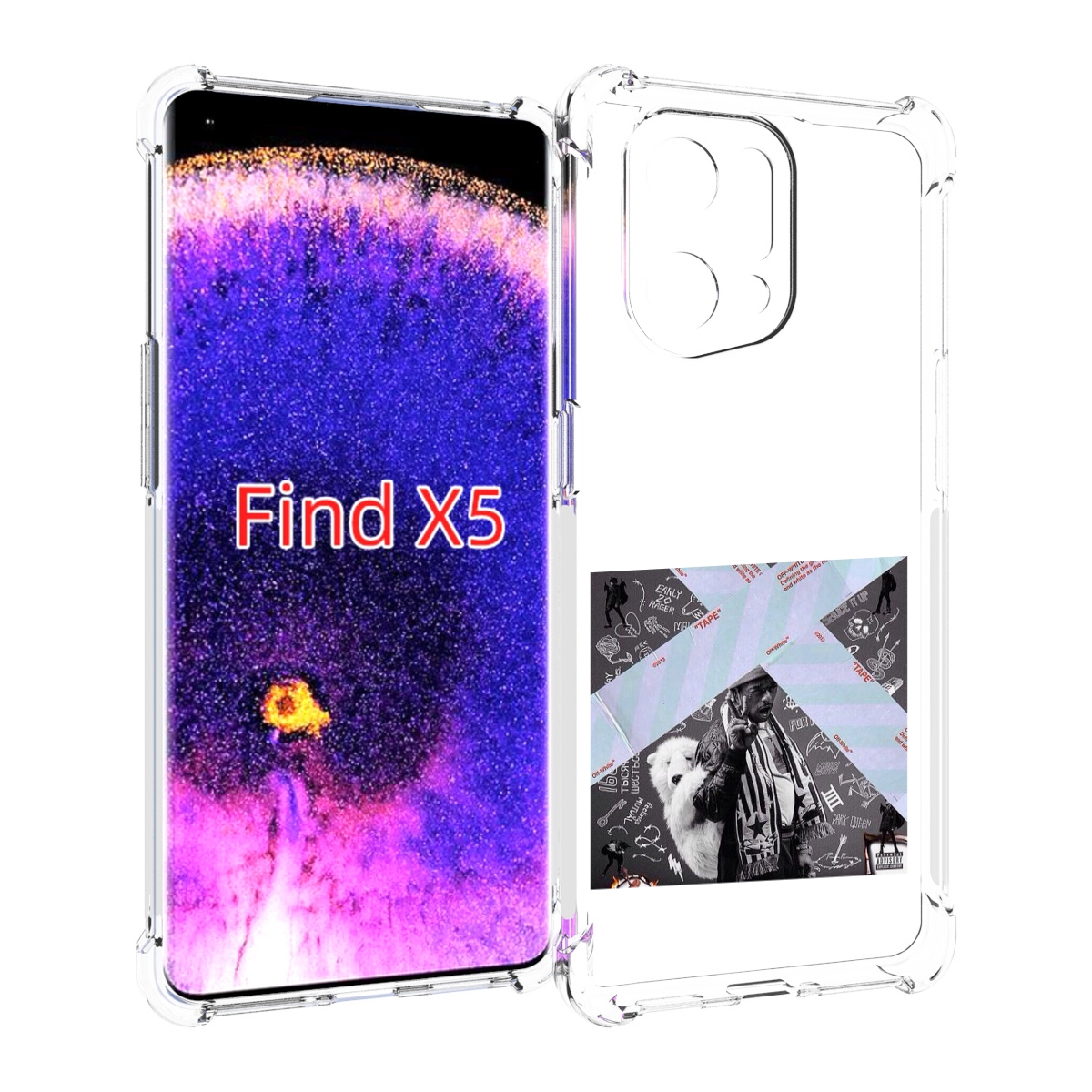 

Чехол MyPads Lil Uzi Vert - Luv Is Rage 2 для Oppo Find X5, Прозрачный, Tocco