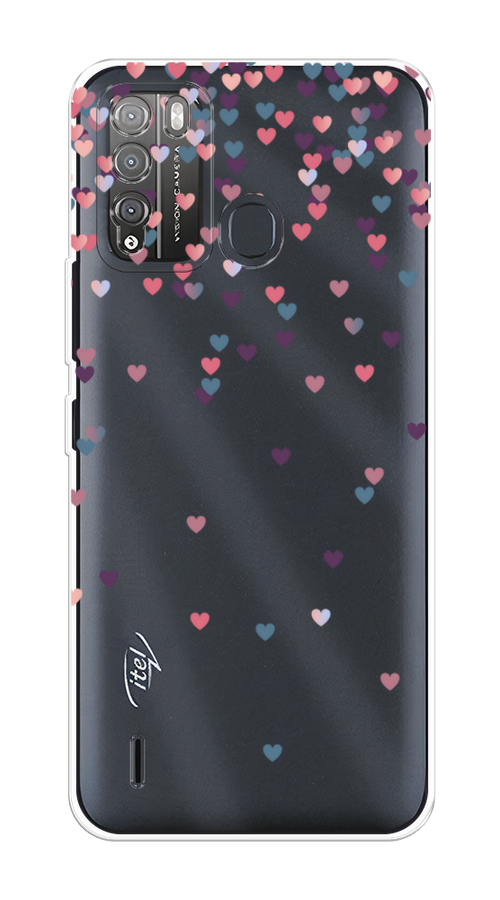 

Чехол на Itel Vision 1 Pro "Посыпка сердечки", Розовый;фиолетовый, 3200350-3