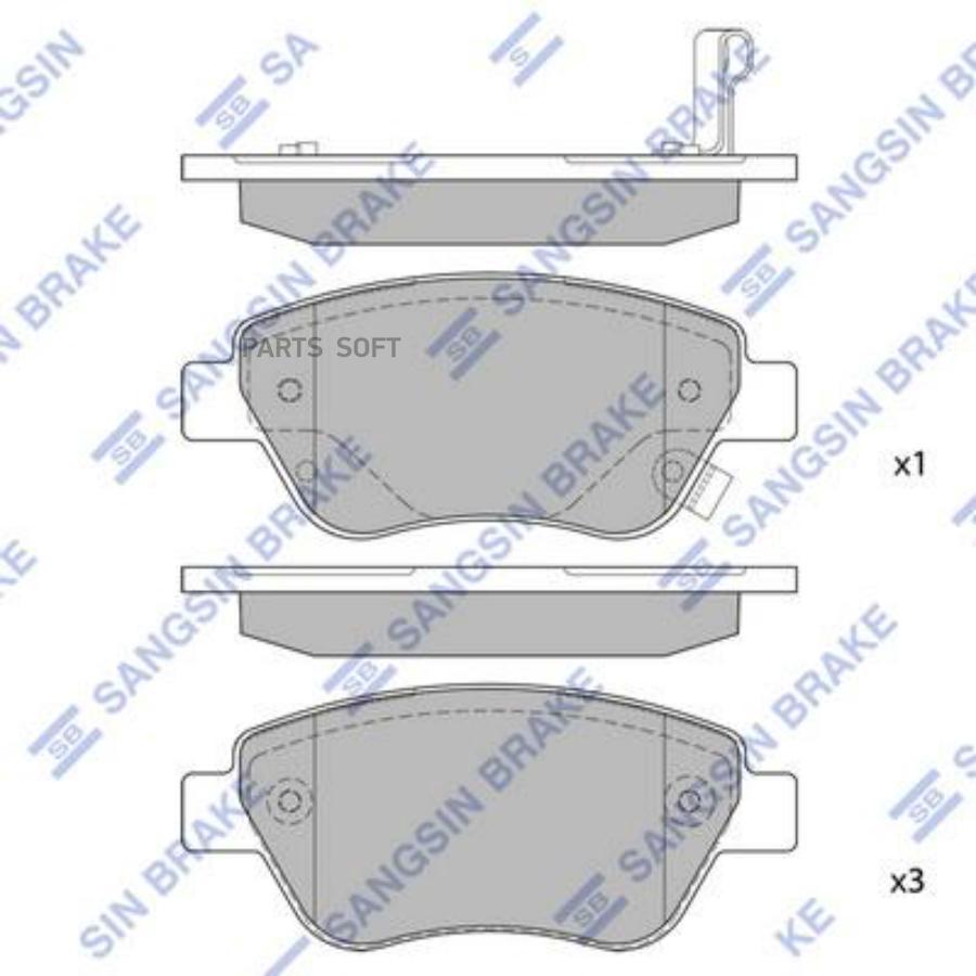 

Колодки Дисковые П. Opel Corsa 1.0-1.4/1.3cdti 06> Sangsin brake SP1810 Sp1810