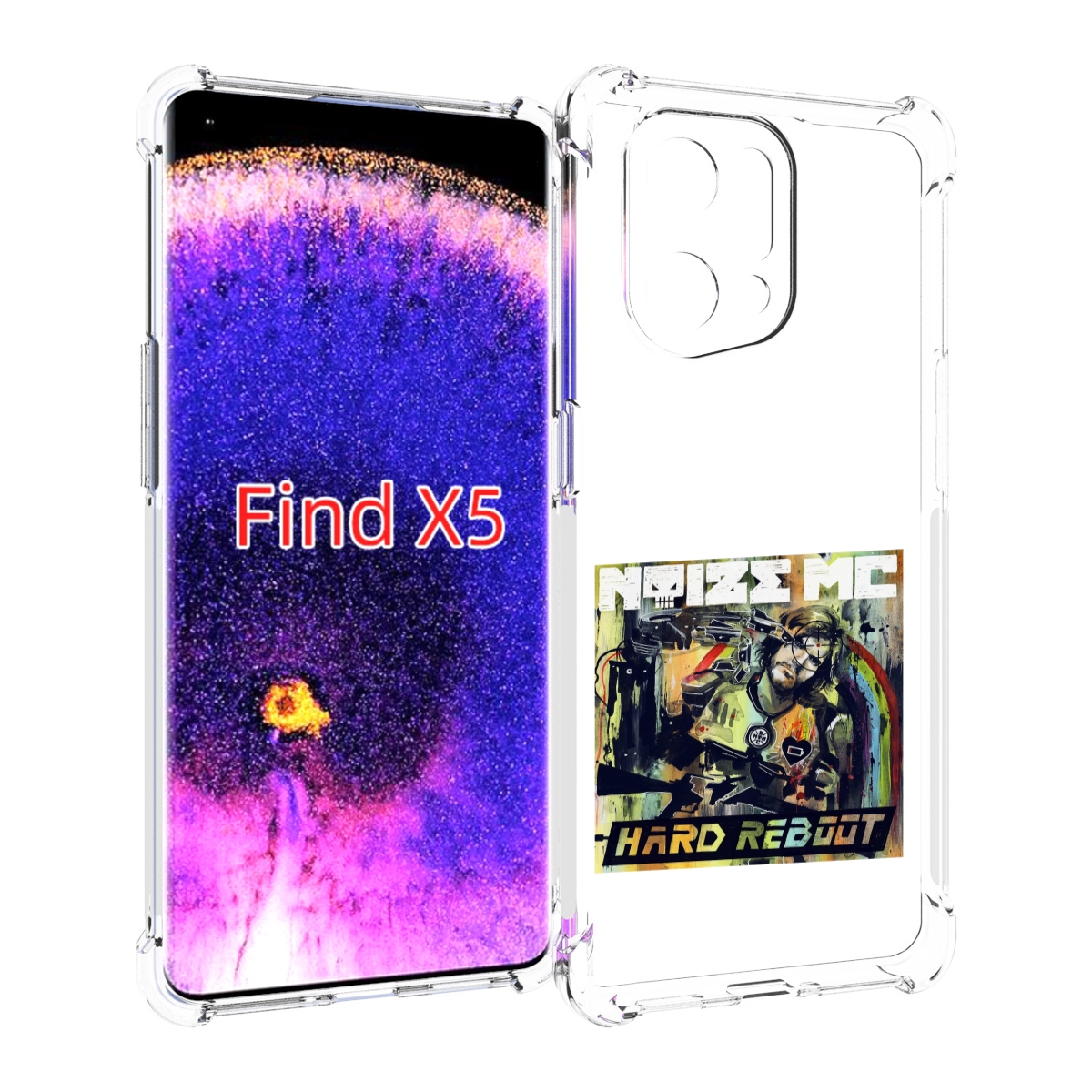 

Чехол MyPads Hard Reboot Noize MC для Oppo Find X5, Прозрачный, Tocco