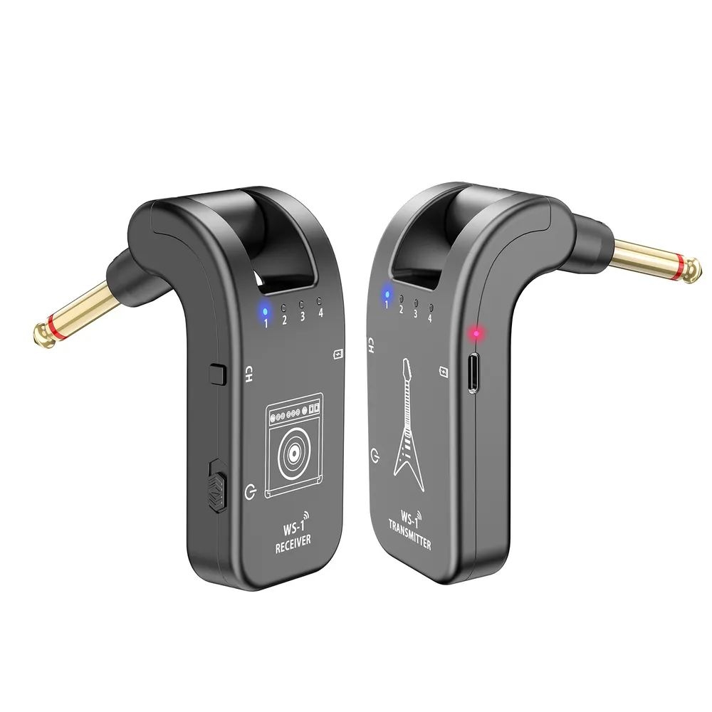 

Беспроводная гитарная система WS-1 Black bluetooth приемник/передатчик, WS-1 Black bluetooth
