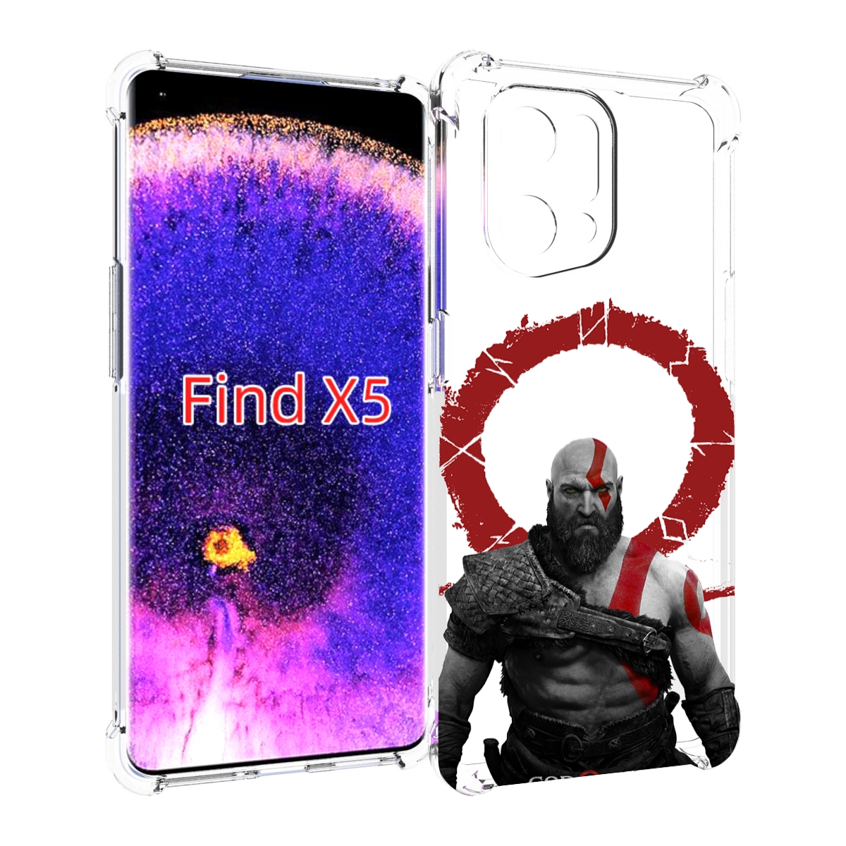 

Чехол MyPads God-of-War для Oppo Find X5, Прозрачный, Tocco