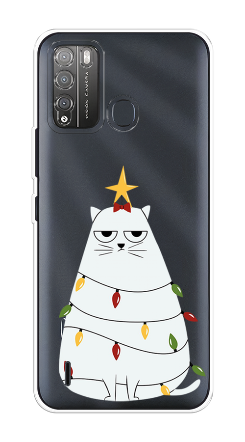 

Чехол на Itel Vision 1 Pro "Котик в гирлянде", Белый;красный;желтый, 3200350-1