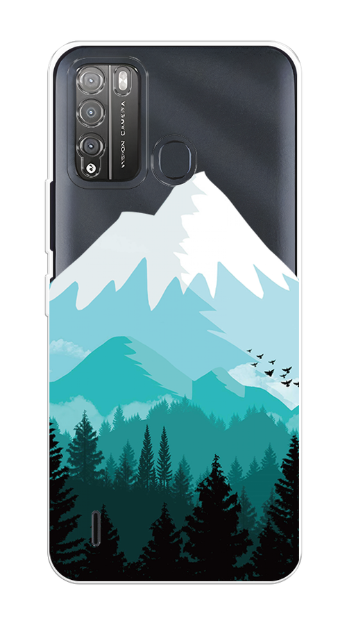 

Чехол на Itel Vision 1 Pro "Синяя снежная гора", Белый;голубой, 3200350-2