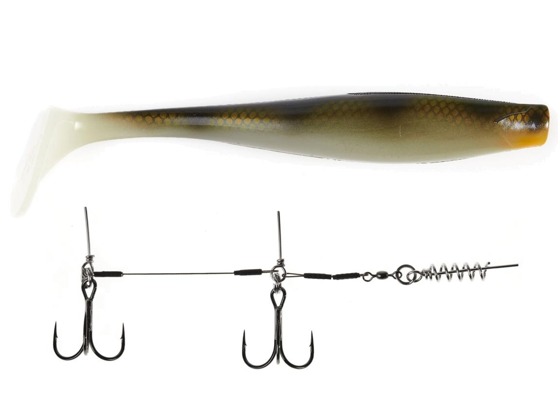 

Силиконовая приманка Lucky John Kubira Swim Shad 260мм 1шт цвет PG28, Золотистый;коричневый;белый, Kubira Swim Shad