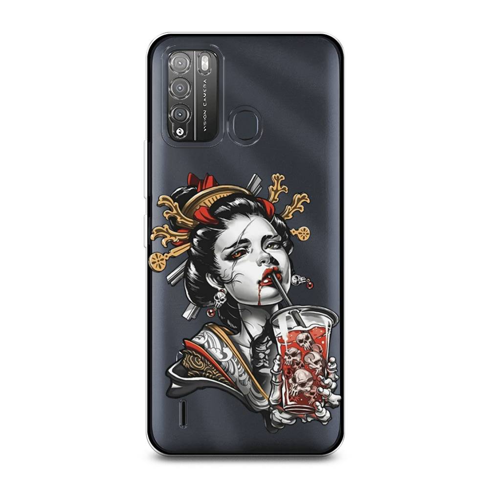 

Чехол для Itel Vision 1 Pro "Опасная гейша", Красный;черный;серый, 3200350-4