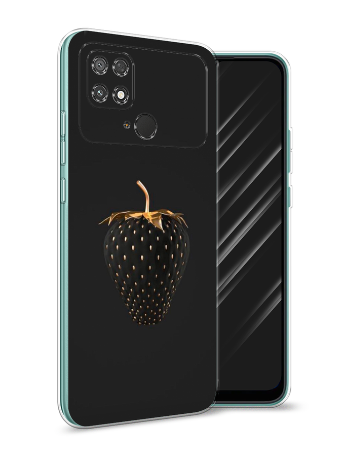 

Чехол Awog на Poco C40 "Черно-золотая клубника", Разноцветный, 315850-10