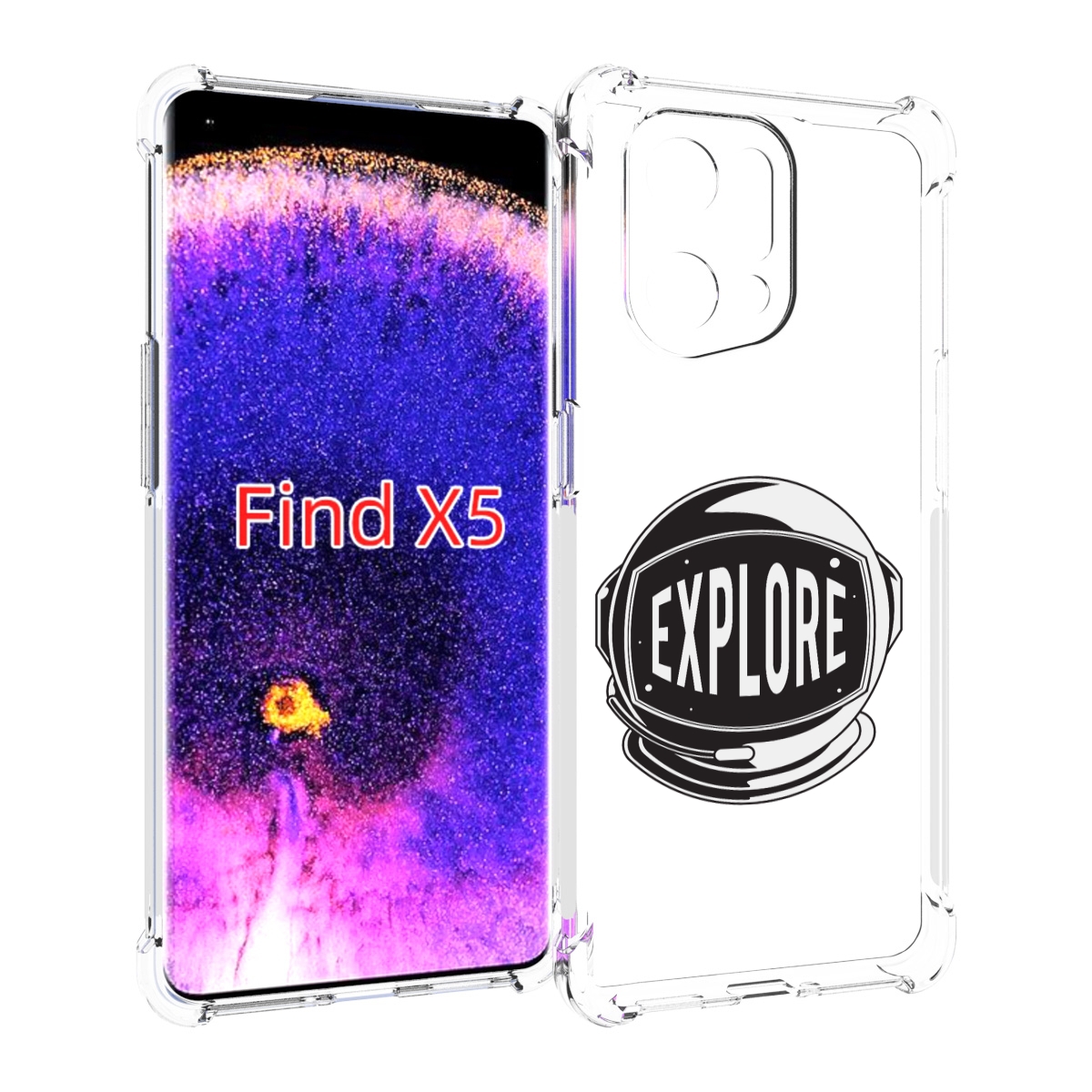 

Чехол MyPads Explore для Oppo Find X5, Прозрачный, Tocco