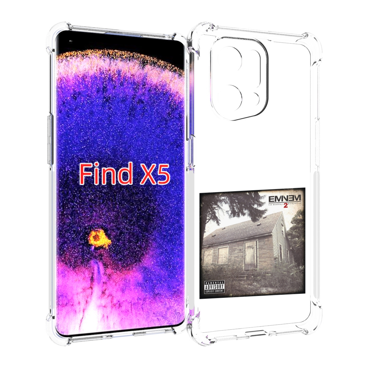 

Чехол MyPads Eminem THE MARSHALL MATHERS LP 2 для Oppo Find X5, Прозрачный, Tocco