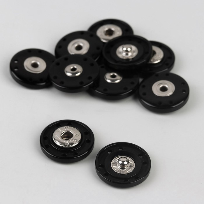 Кнопки Арт Узор пришивные декоративные, d = 23 мм, 5 шт, цвет чёрный