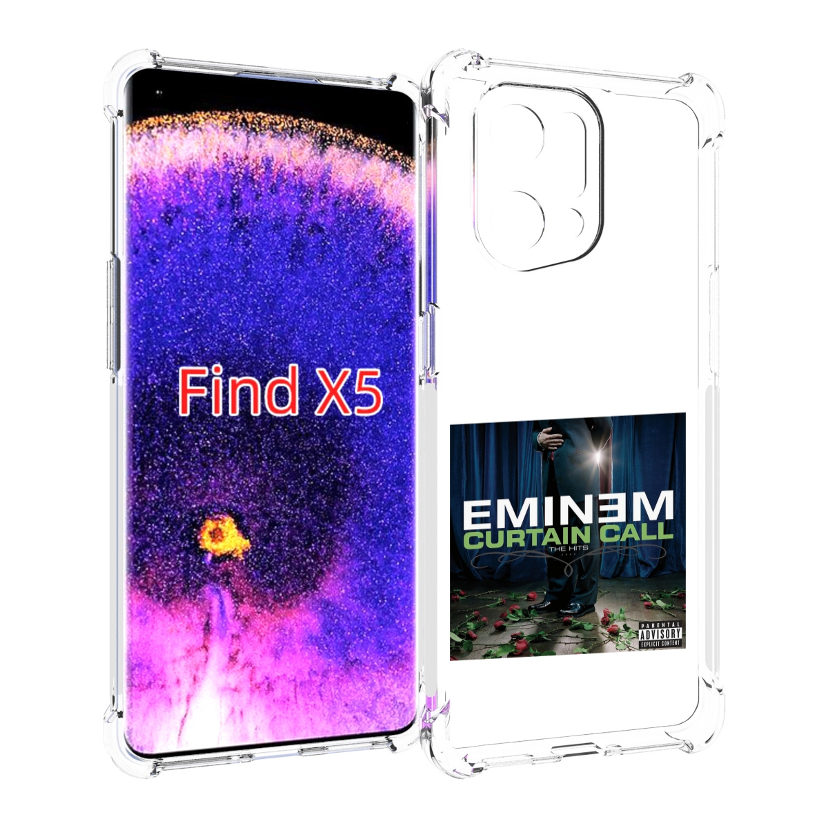 

Чехол MyPads Eminem CURTAIN CALL, THE HITS для Oppo Find X5, Прозрачный, Tocco