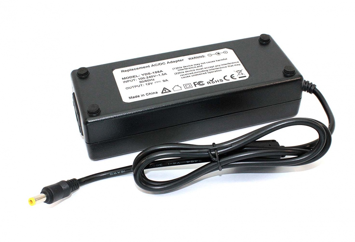 

Блок питания для монитора и телевизора LCD 12V 9A 5.5x2.5mm