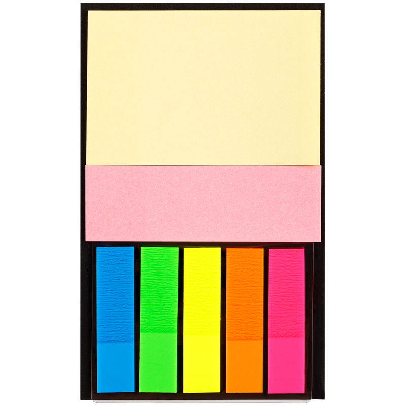 Клейкие закладки пластиковые OfficeSpace 5 цветов 24 уп