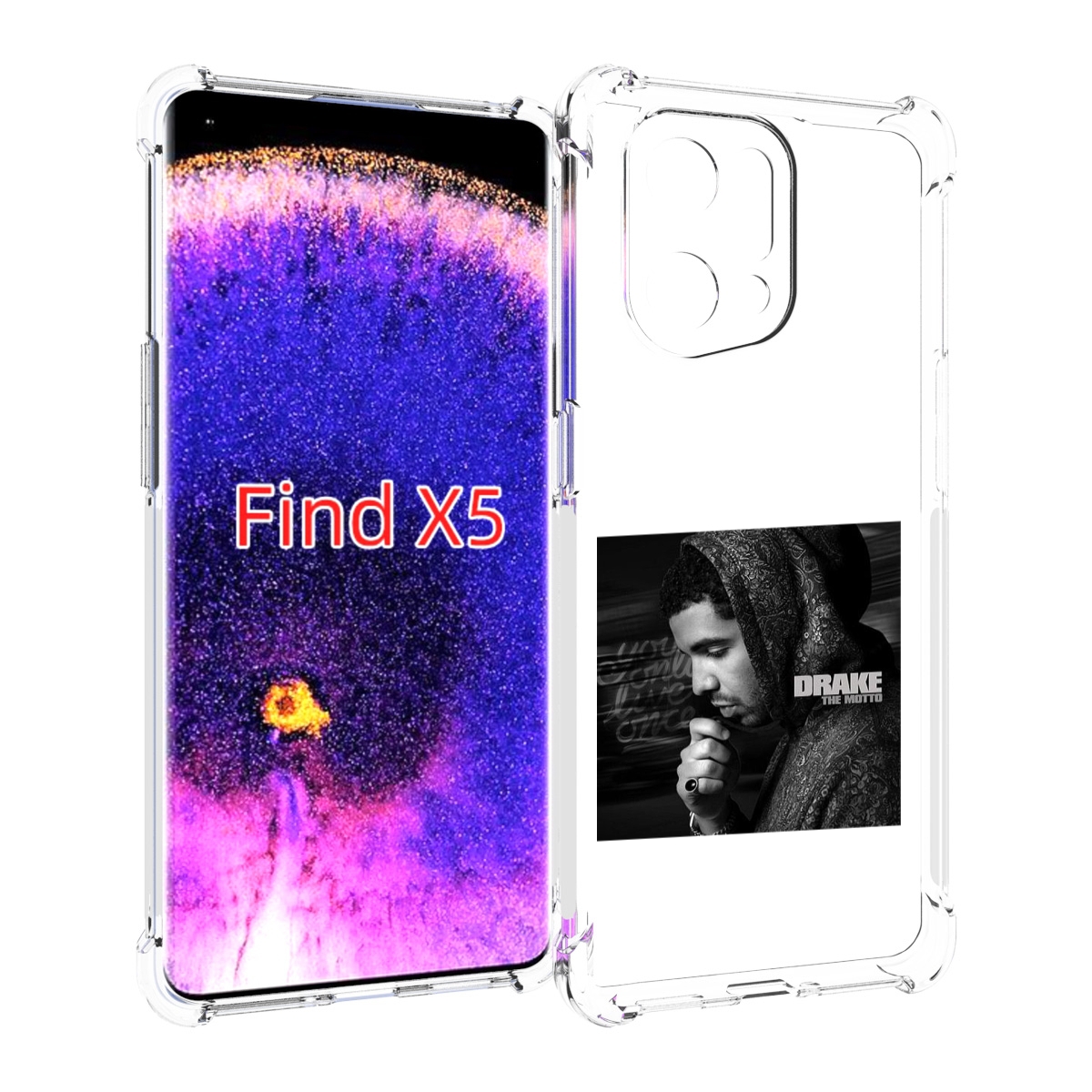 

Чехол MyPads Drake - The Motto для Oppo Find X5, Прозрачный, Tocco