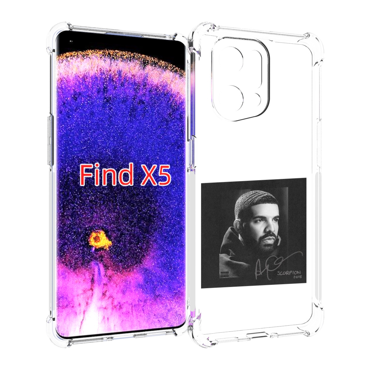 

Чехол MyPads Drake - Scorpion для Oppo Find X5, Прозрачный, Tocco