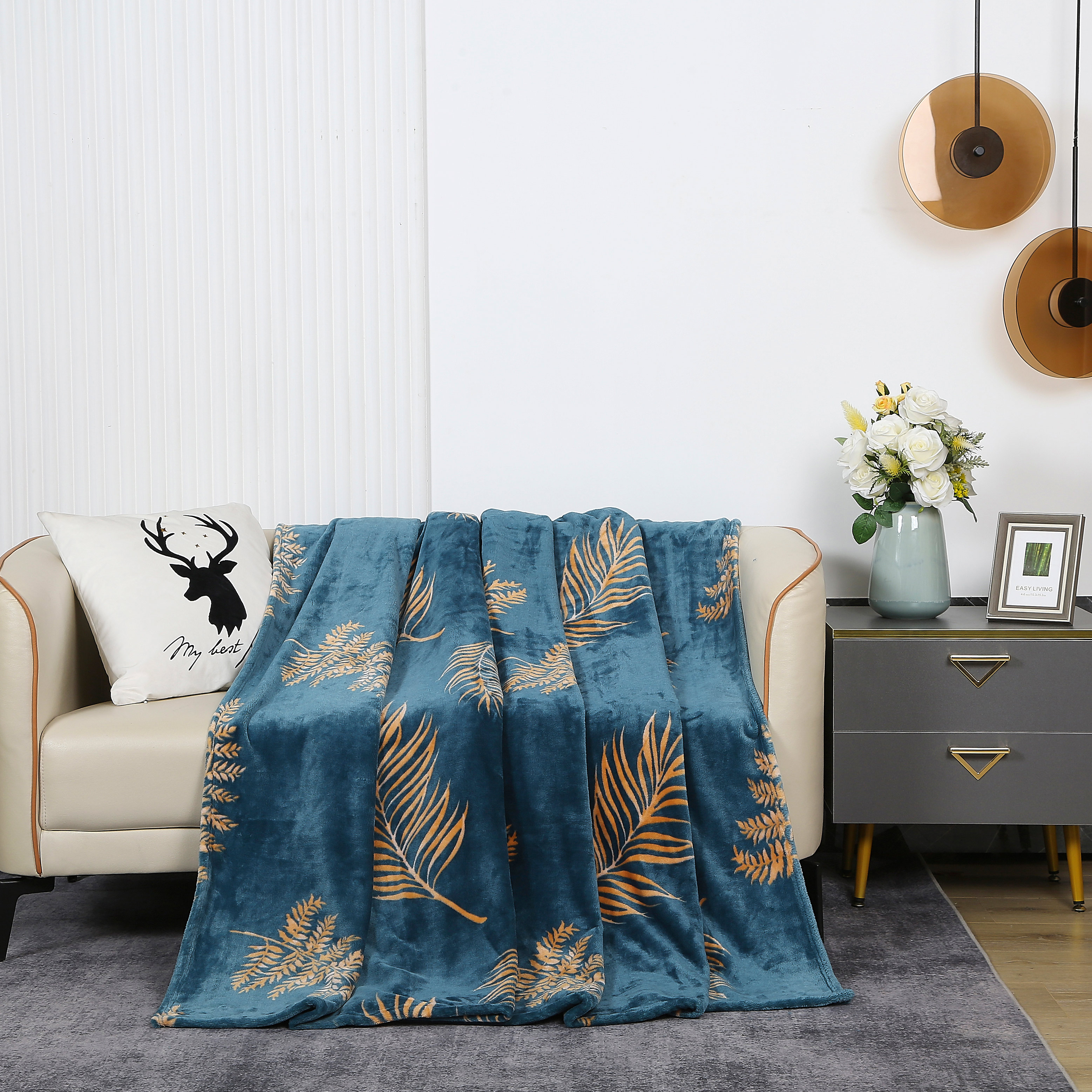 

Плед на кровать с рисунком Cleo Home California Collection полуторный 150х200 велсофт, California Collection