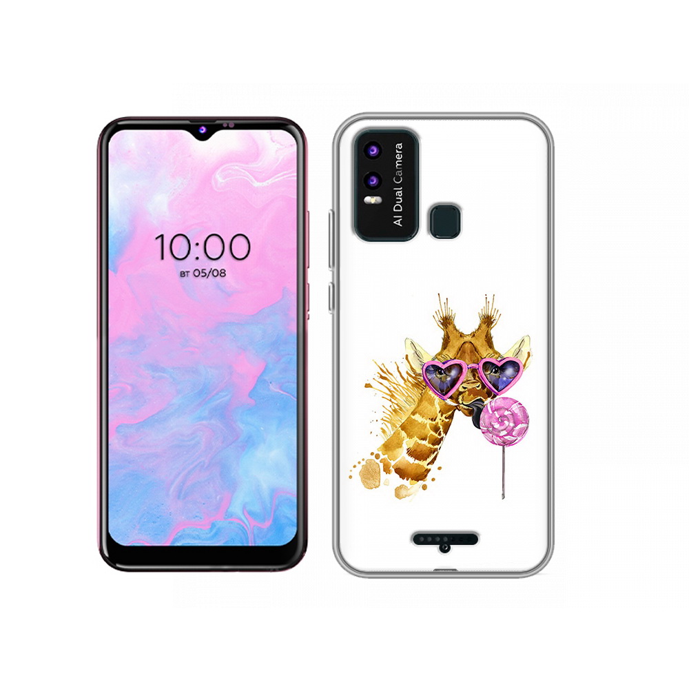 

Чехол MyPads Tocco для BQ 6630L акварельный жираф, Прозрачный, Tocco