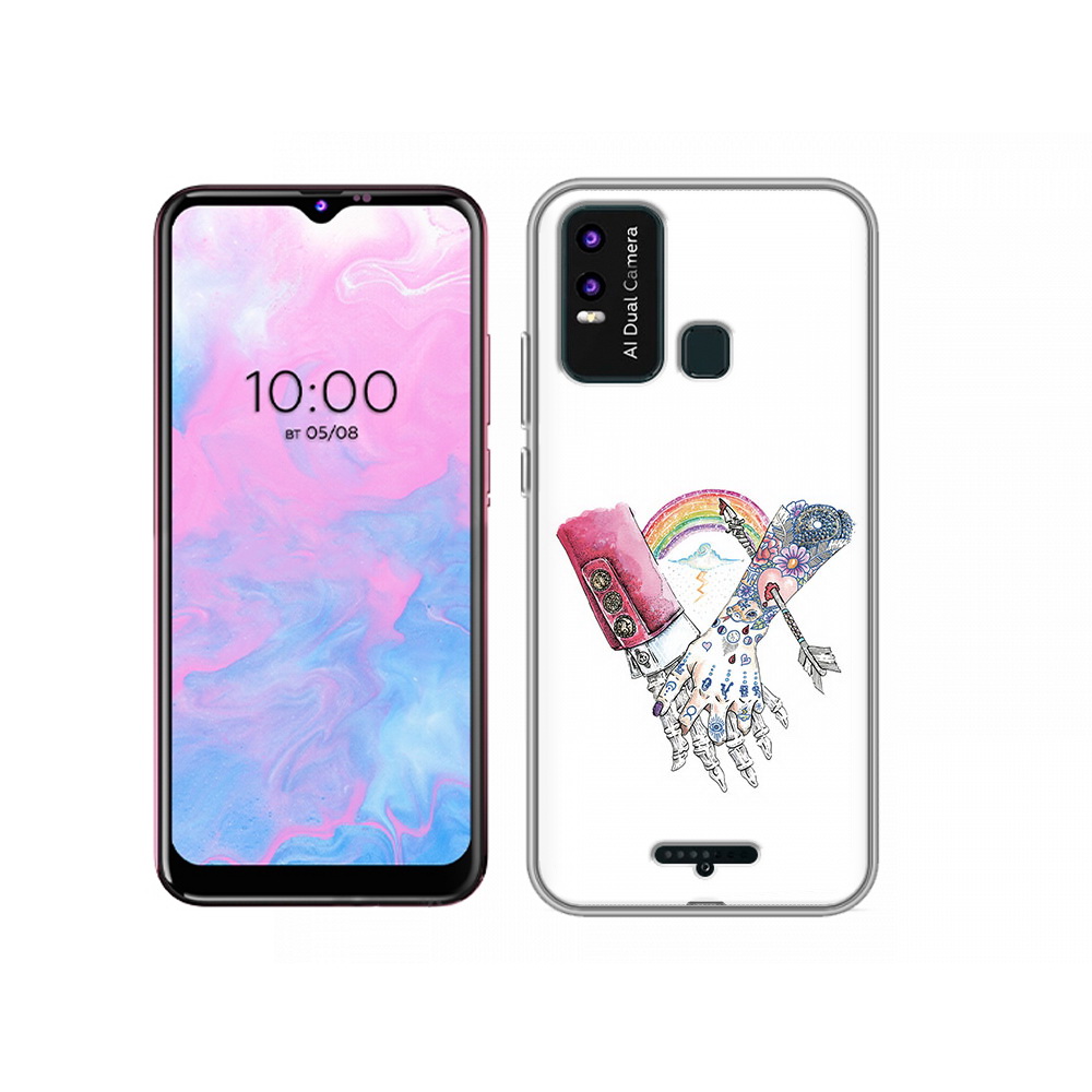 

Чехол MyPads Tocco для BQ 6630L абстракция руки в татуировках, Прозрачный, Tocco