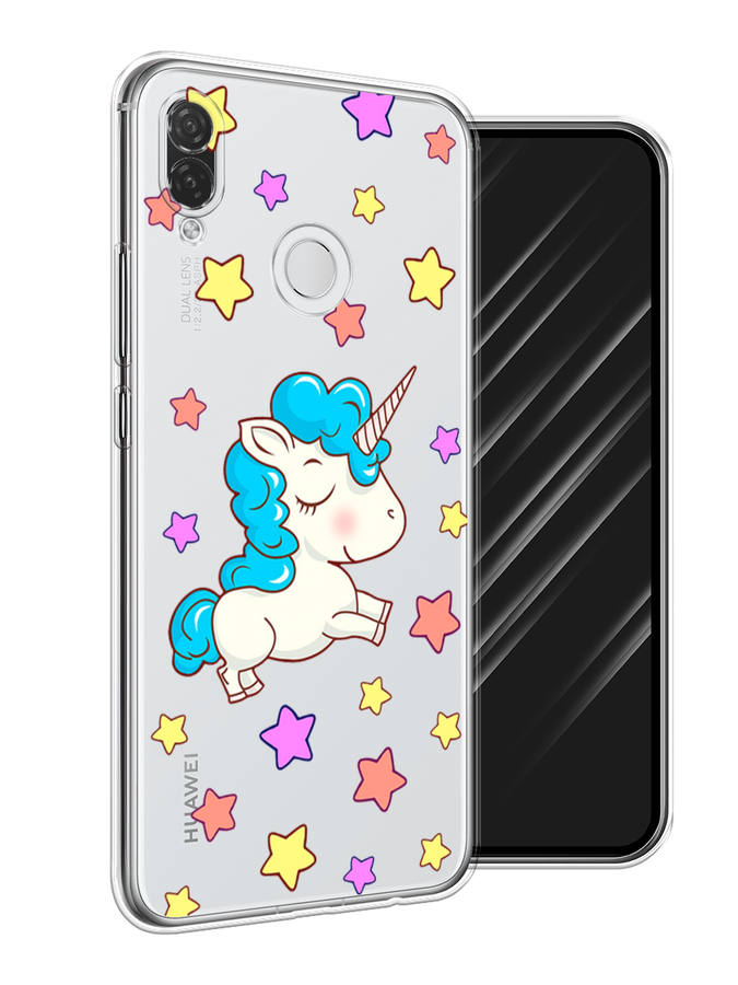 

Чехол Awog на Huawei P Smart Plus "Звездный единорог", Белый;голубой;розовый, 68250-2