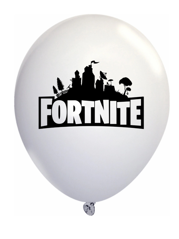 

Набор воздушных шаров Fortnite Фортнайт логотип, белый, 10 шт., 32 см, 105489SMM