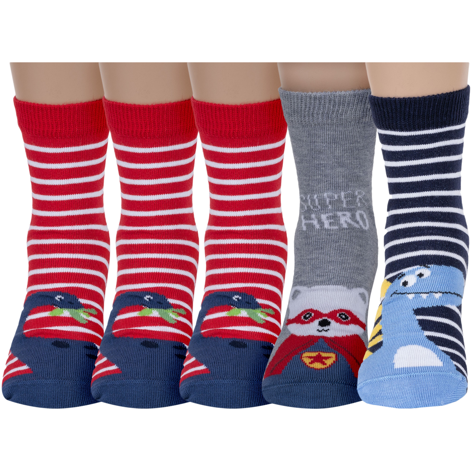 

Носки детские Rusocks 5-ДТ-95/1, красный; синий; серый; голубой, 45270, 5-ДТ-95/1