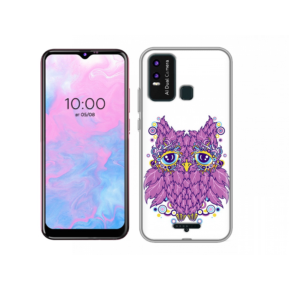

Чехол MyPads Tocco для BQ 6630L Розовая сова, Прозрачный, Tocco