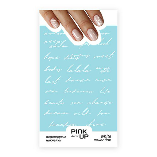 

Наклейки для ногтей Pink Up Decor White Collection 703, Белый