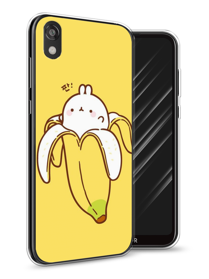 

Чехол Awog на Huawei Y5 2019 "Зайчик-бананчик", Желтый;белый, 69050-2
