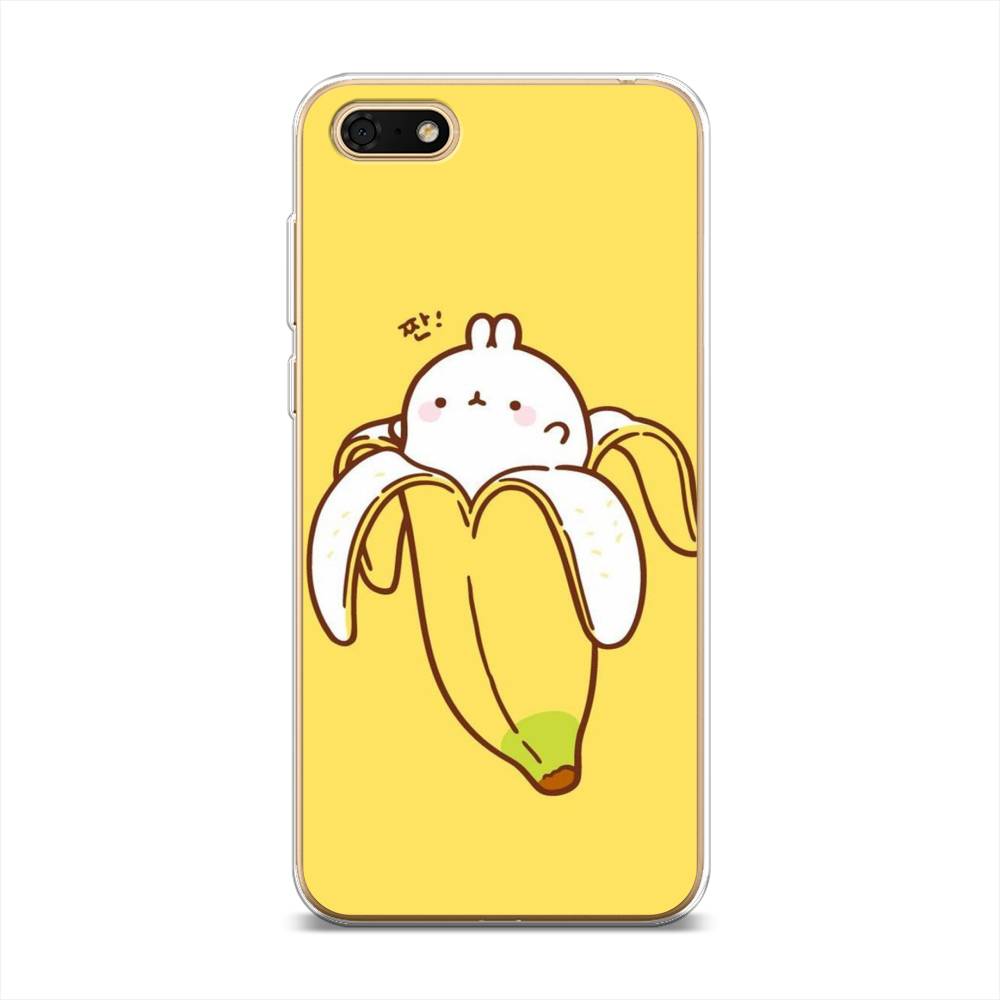 

Чехол Awog на Huawei Y5 2018 "Зайчик-бананчик", Желтый;белый, 65950-2