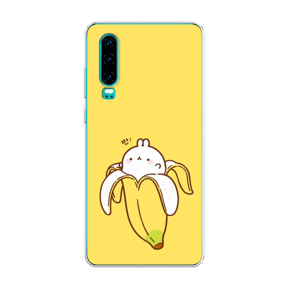 

Чехол Awog на Huawei P30 "Зайчик-бананчик", Желтый;белый, 68550-2