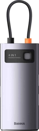 

Разветвитель для компьютера Baseus Metal Gleam Series 4-in-1 Gray WKWG070113