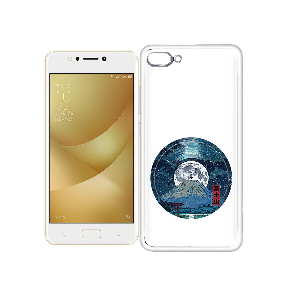 Чехол MyPads Tocco для Asus ZenFone 4 Max нарисованная виниловая гора с луной