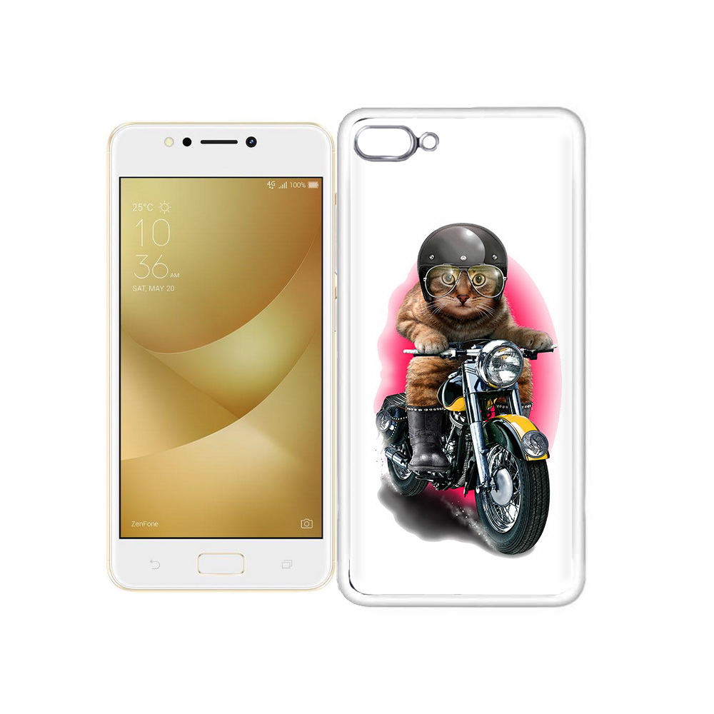 Чехол MyPads Tocco для Asus ZenFone 4 Max мото-кот