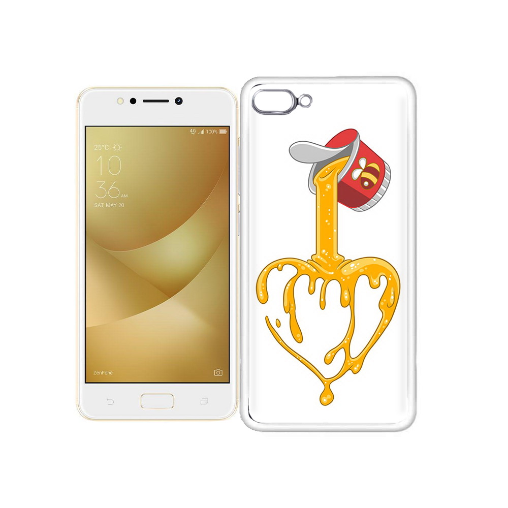

Чехол MyPads Tocco для Asus ZenFone 4 Max медовое сердце, Прозрачный, Tocco