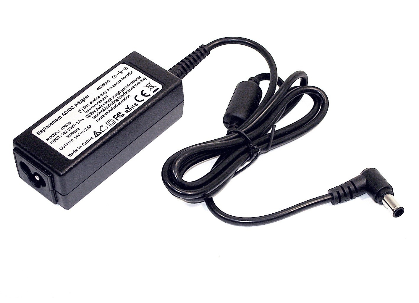 

Блок питания для монитора и телевизора LCD 14V 2.5A (6.5x4.4 mm) 35W